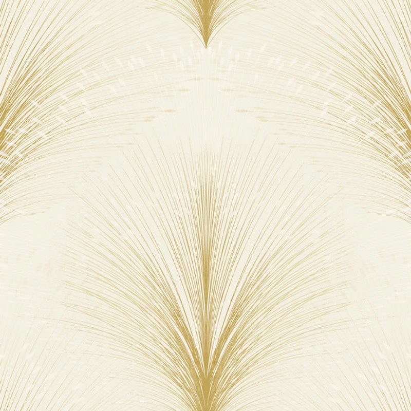 York Metál fényes modern krém-arany vlies tapéta Papyrus Plume Ivory 68,58 cm X 8,22 m