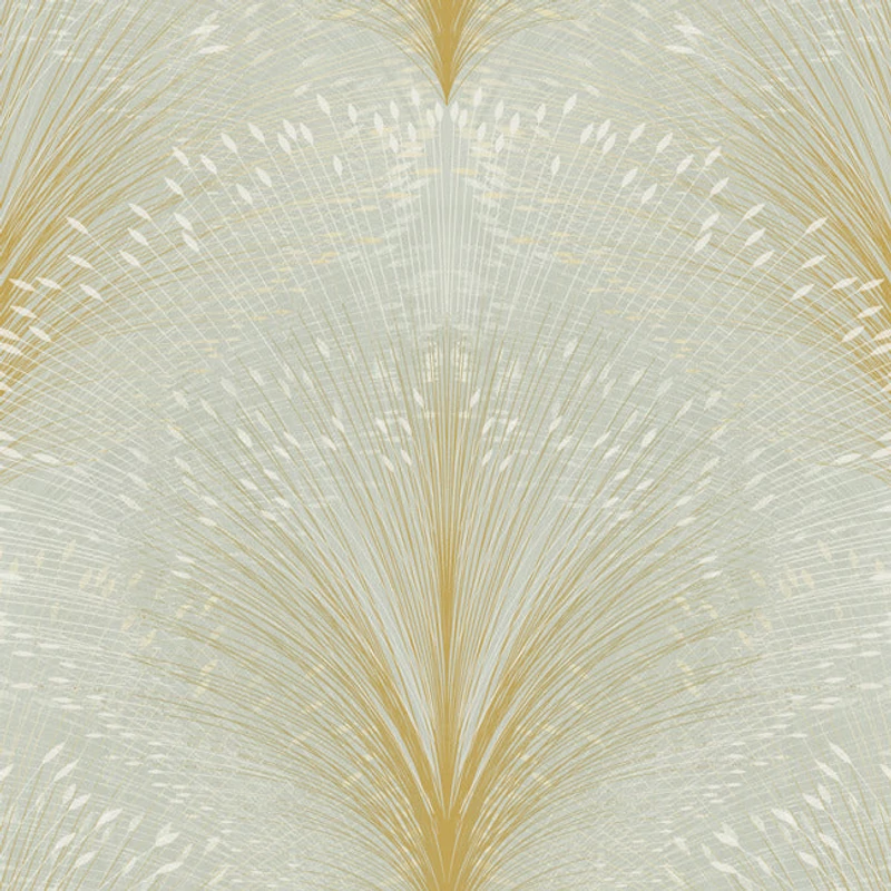 York Metál fényes modern zöld vlies tapéta Papyrus Plume Sage 68,58 cm X 8,22 m