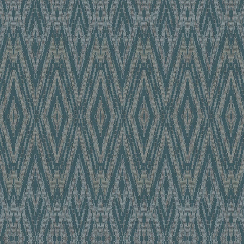 York Ikat mintás sötétkék vlies tapéta Diamond Marquise Tropicana 68,58 cm X 8,22 m