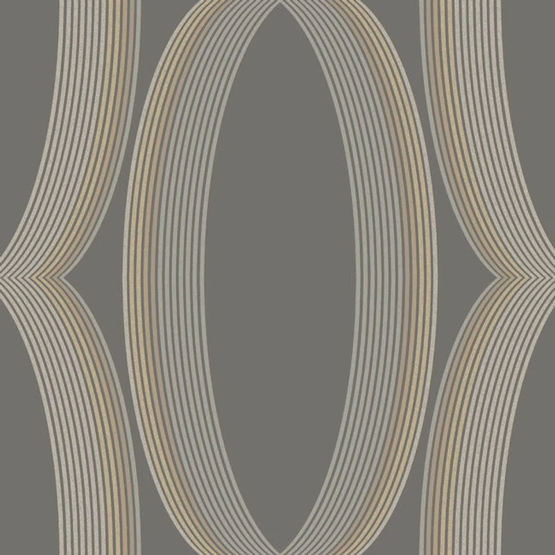 York Ellipszis mintás sötétszürke vlies tapéta Progression Ogee Charcoal 68,58 cm X 8,22 m