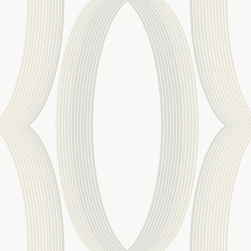 York Ellipszis mintás fehér-bézs vlies tapéta Progression Ogee White 68,58 cm X 8,22 m
