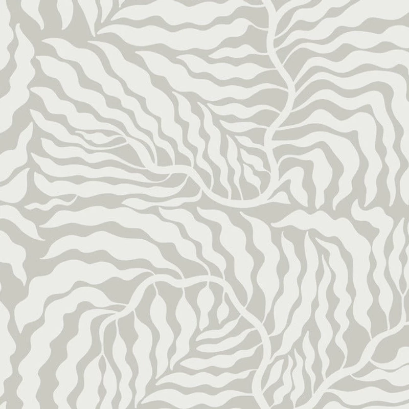 York Absztrakt levélmintás szürke-fehér vlies tapéta Fern Fronds Grey/White 68,58 cm X 8,22 m