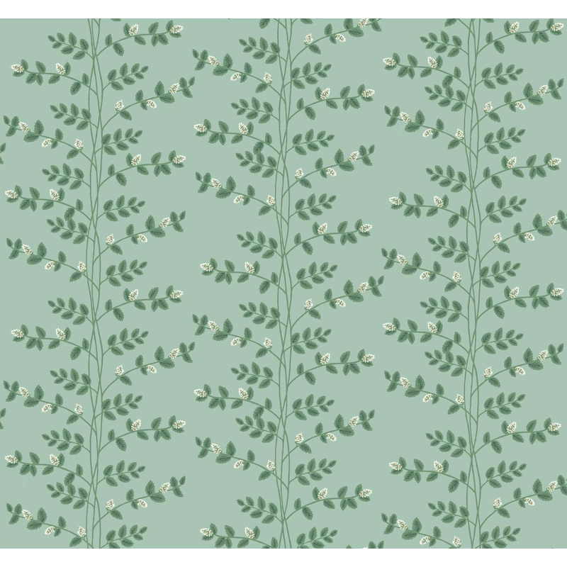 York Kúszó levelek kékeszöld vlies tapéta arany részletekkel Climbing Vine Soft Teal 68,58 cm X 8,22 m