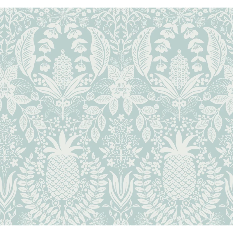 York Ananászos damaszk mintás világoskék vlies tapéta Pineapple Damask Light Blue 68,58 cm X 8,22 m