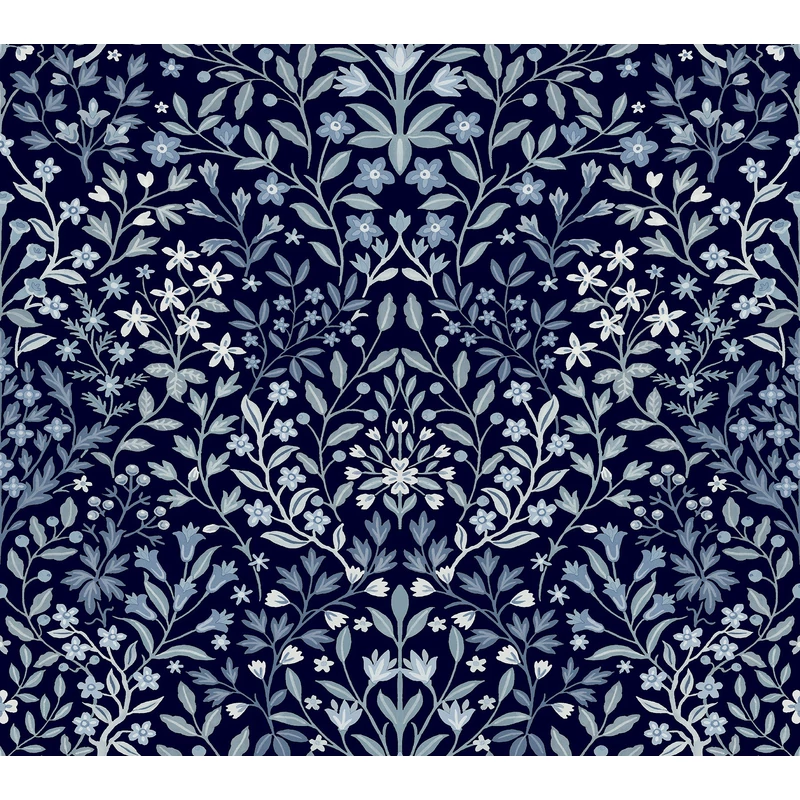 York Vadvirágos kék vlies tapéta Garden Terrace Blues  68,58 cm X 8,23 m