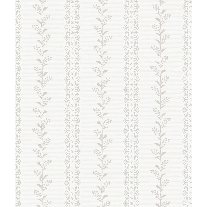 York Csíkos virágos szürke vlies tapéta Everleigh Gray 52 cm X 10 m