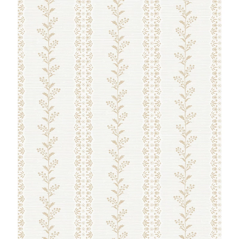 York Csíkos virágos okkersárga vlies tapéta Everleigh Ochre 52 cm X 10 m