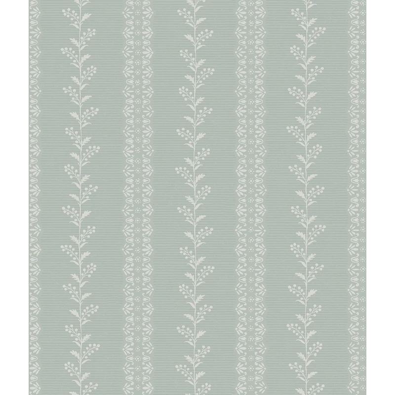York Csíkos virágos szürkészöld vlies tapéta Everleigh Sage 52 cm X 10 m