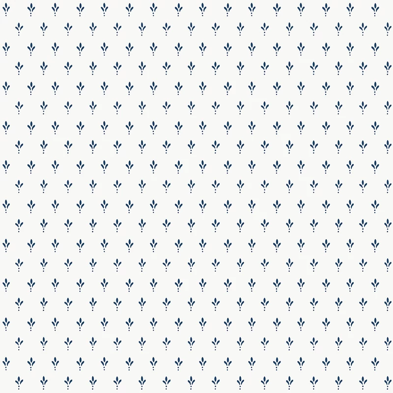 York Apró mintás romantikus kék-fehér vlies tapéta Charm Navy On White 52 cm X 10 m