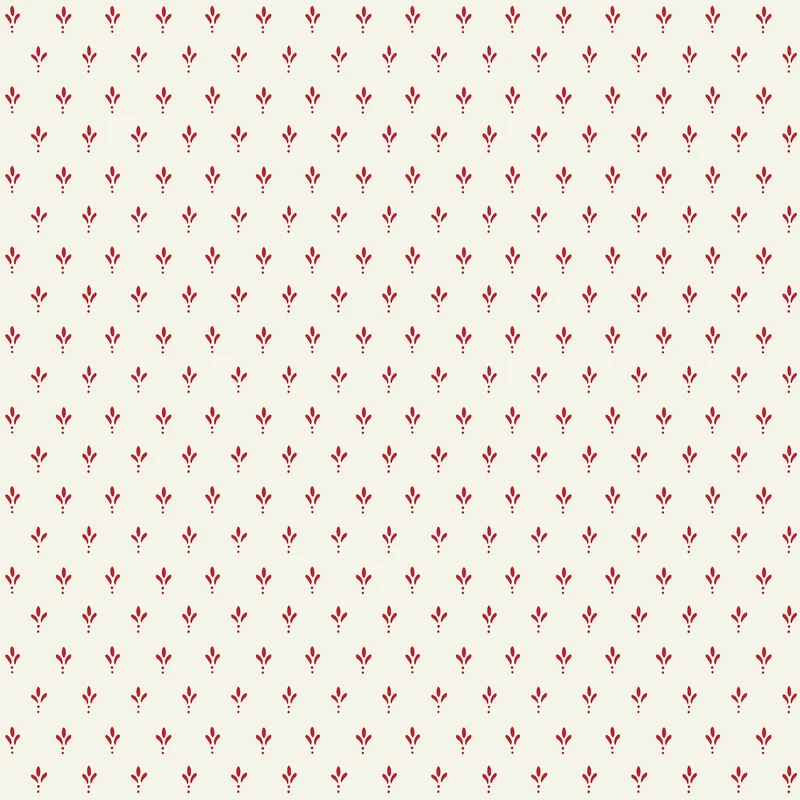 York Apró mintás romantikus piros-krém színű vlies tapéta Charm Red 52 cm X 10 m
