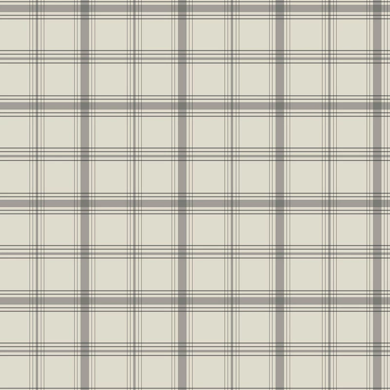 York Klasszikus kockás szürke-bézs vlies tapéta Hunter Charcoal 52 cm X 10 m