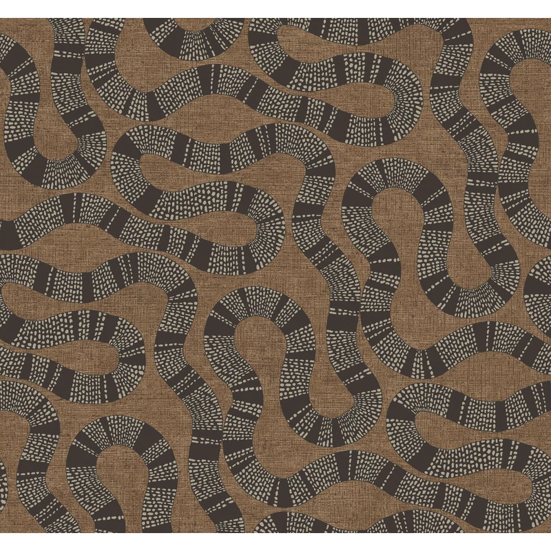 York Barna modern vlies tapéta kígyózó mintával Ophidia Brown 68,58 cm X 8,22 m