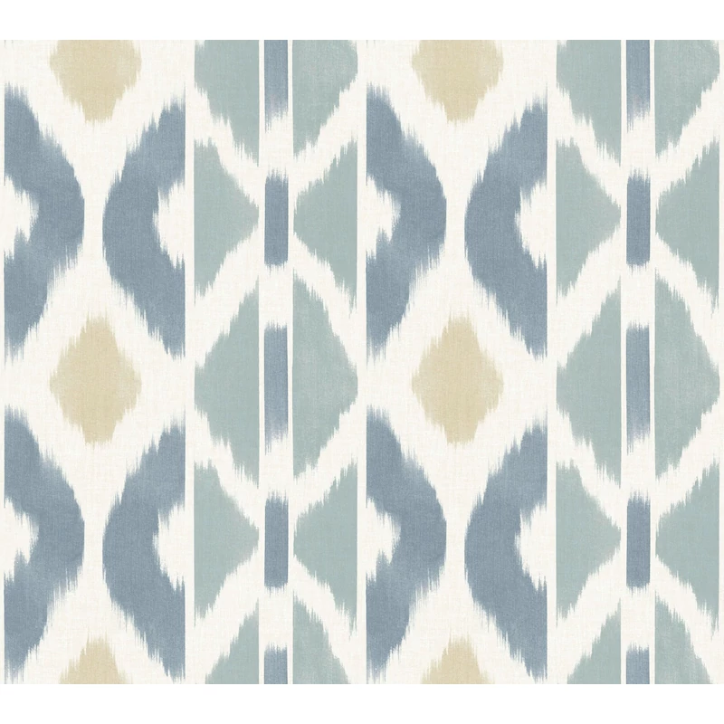 York Ikat mintás kék vlies tapéta Patan Denim 68,58 cm X 8,22 m