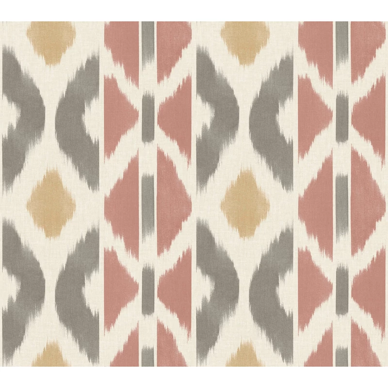 York Ikat mintás piros-szürke vlies tapéta Patan Sedona 68,58 cm X 8,22 m