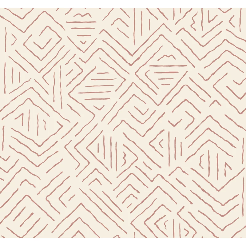 York Geometriai mintás terrakotta vlies tapéta Sirih Sedona 68,58 cm  X 8,22 m