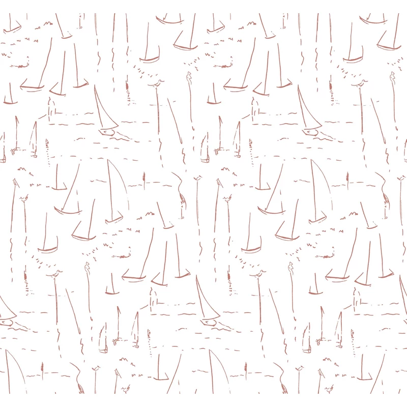 York Vitorlásokat ábrázoló modern piros vlies tapéta Vermillion Coast Vermillion 68,58 cm X 8,22 m