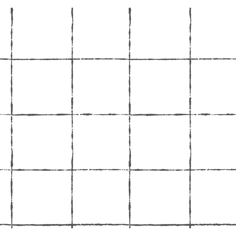 York Fekete kockás vlies tapéta La Vitre Plaid Carbon Black 68,58 cm X 8,22 m