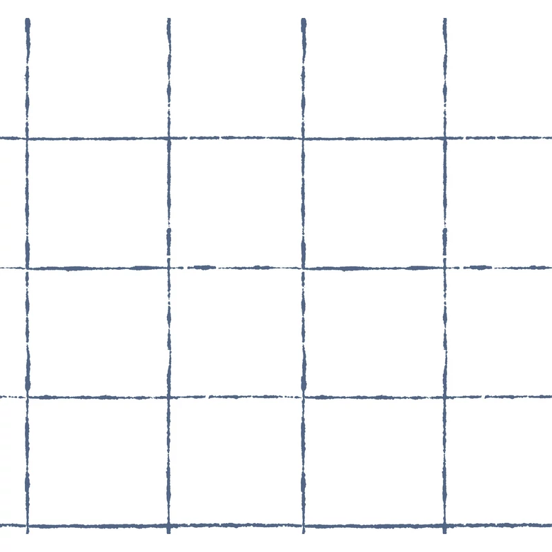 York Kék kockás vlies tapéta La Vitre Plaid Ultramarine 68,58 cm X 8,22 m