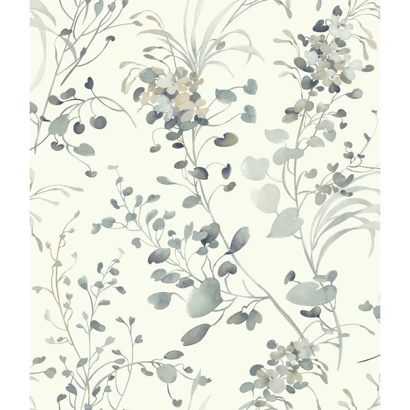 York Modern zöldes szürke vlies tapéta Spring Whispers Moss 52 cm X 10 m