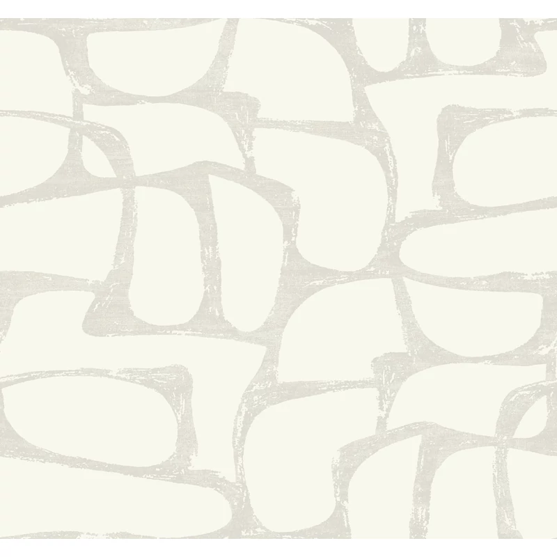 York Elegáns absztrakt fehér-szürke vlies tapéta Craftsman Geometric White & Grey 68,58 cm X 8,22 m