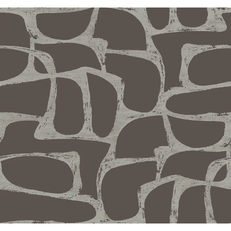 York Elegáns absztrakt sötétbarna vlies tapéta Craftsman Geometric Mocha 68,58 cm X 8,22 m